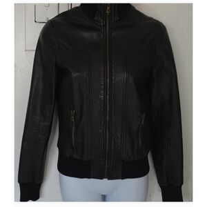 Dolce & Gabbana Black Leather Jacket
